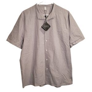 Zaful Men's Gray/White Stripped Dress Shirt Size US 36